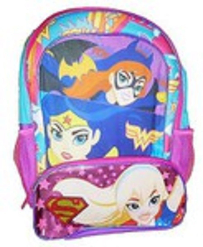 DC Comics Super Hero Girls Logos 16" Backpack