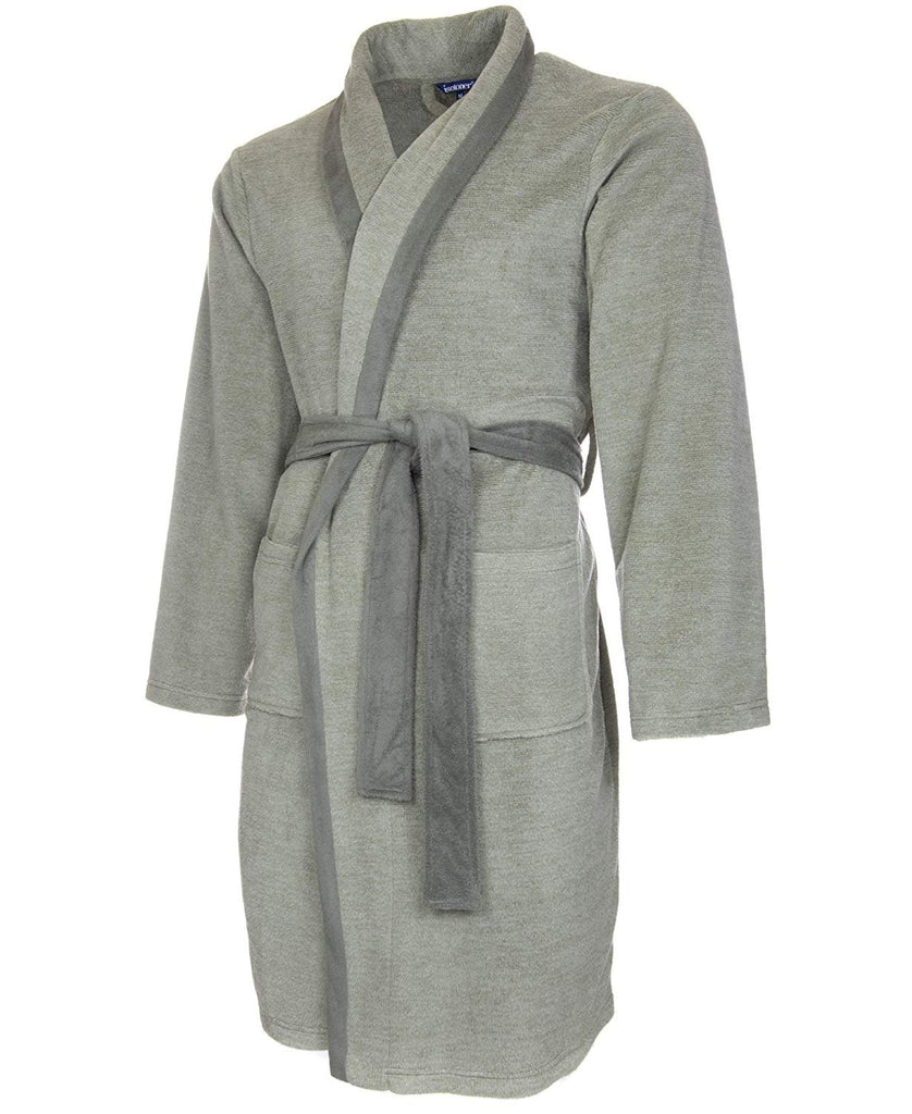 ISOTONER Mens Sleep Robe- Pockets Super Soft Jersey Plush Pajama