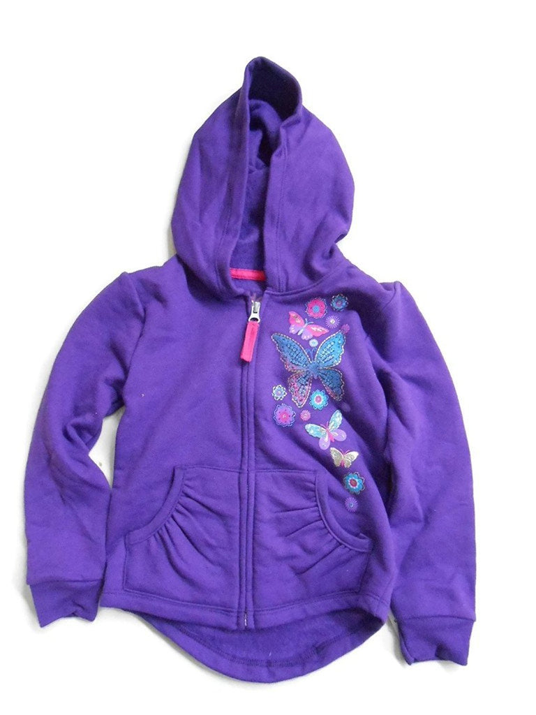 Hanes girls Poppy Hearts and Stars Full-Zip Hoodie (K244/J6)