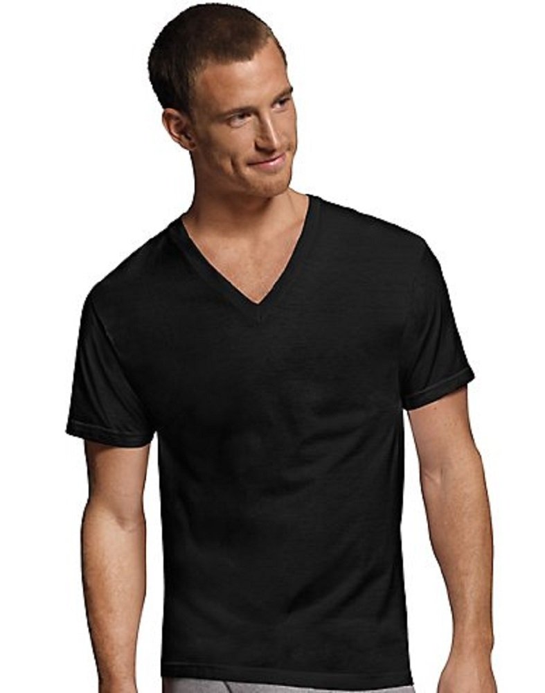 Hanes Men's V-Neck T-Shirts Comfortsoft 4-pack M-2X 100% Cotton