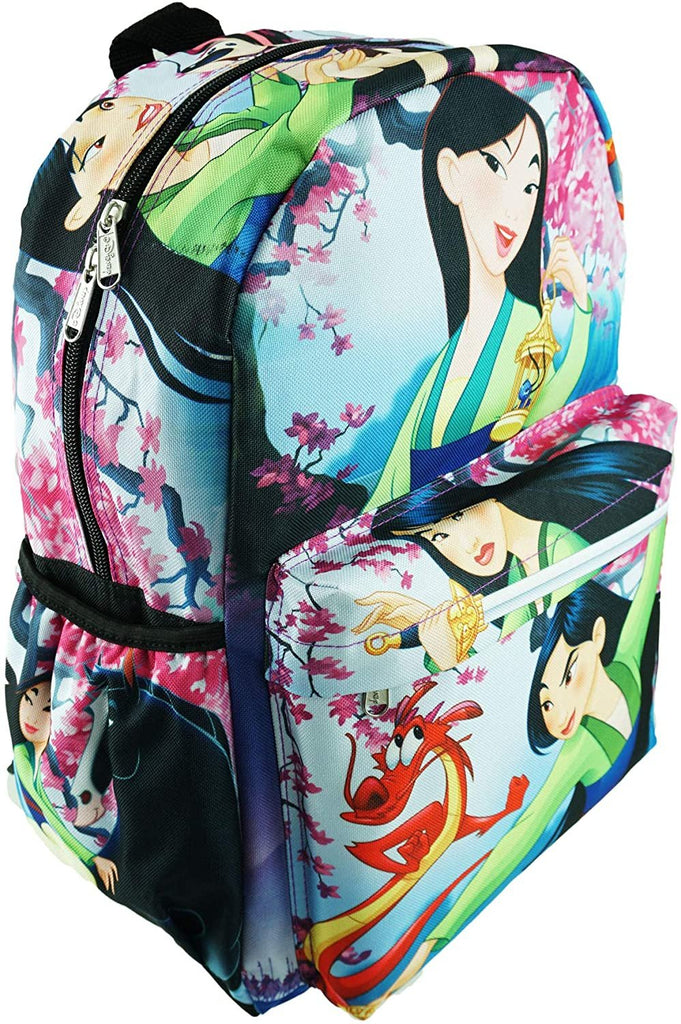 Disney Princess Mulan Deluxe Oversize Print Large 16" Backpack with Laptop Compartment - A19733