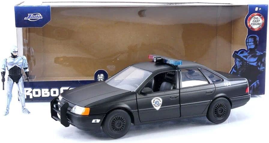 Robocop 35th Anniversary 1:24 OCP Ford Taurus Die-Cast Car & 2.75" Robocop Figure, Toys for Kids and Adults