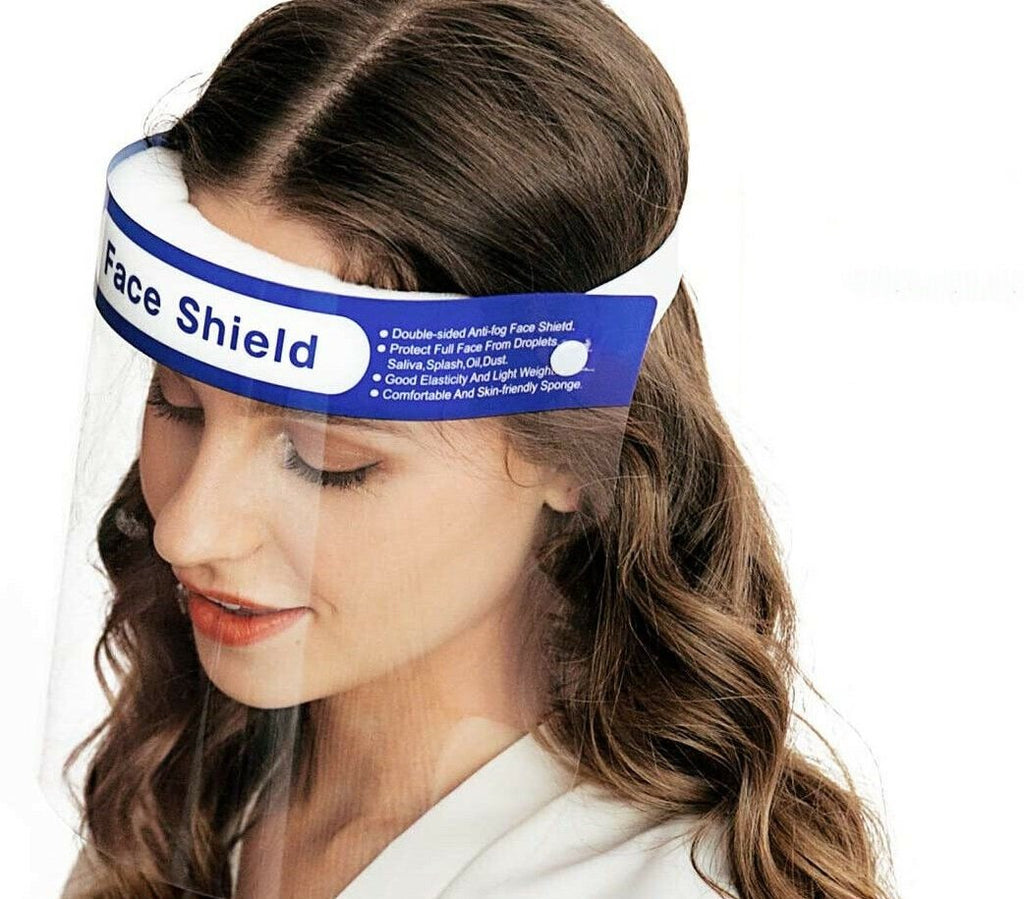 Face Shield Clear Protector Double Sided Anti-Fog Reusable Washable Lightweight