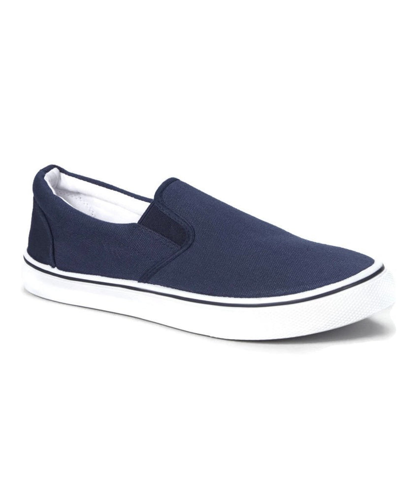 Zig Zag Mens Navy Canvas Slip-On