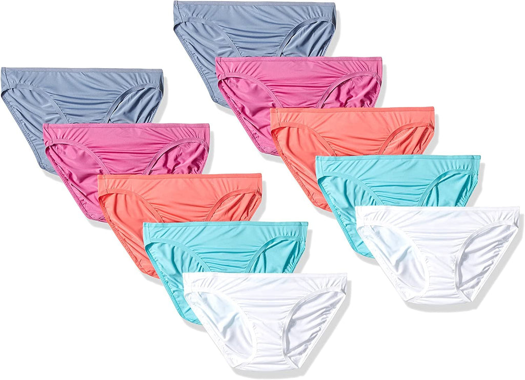 Fruit of the Loom Women's 10pk Microfiber Bikini