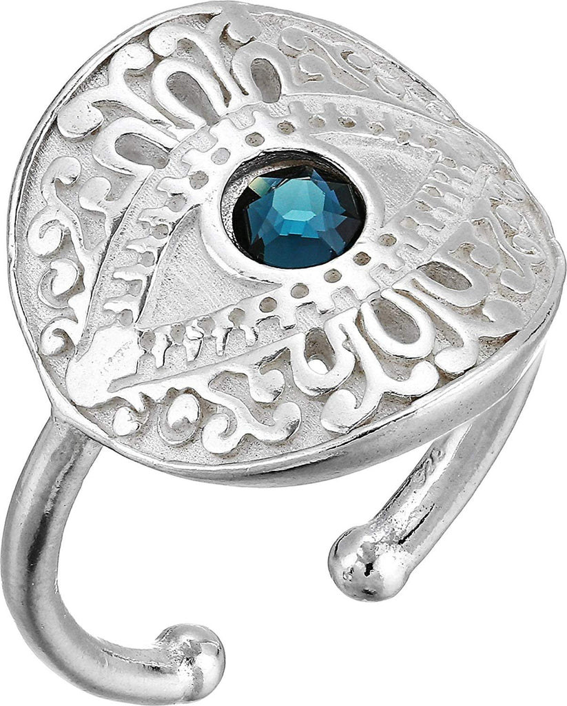 Alex and Ani Womens Evil Eye Statement Adjustable Ring - Precious Metal